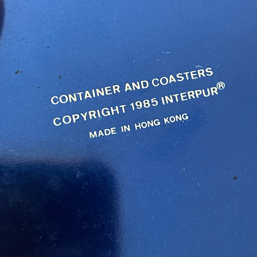 Interpur Blue Container and Coasters - Picture 4 of 4
